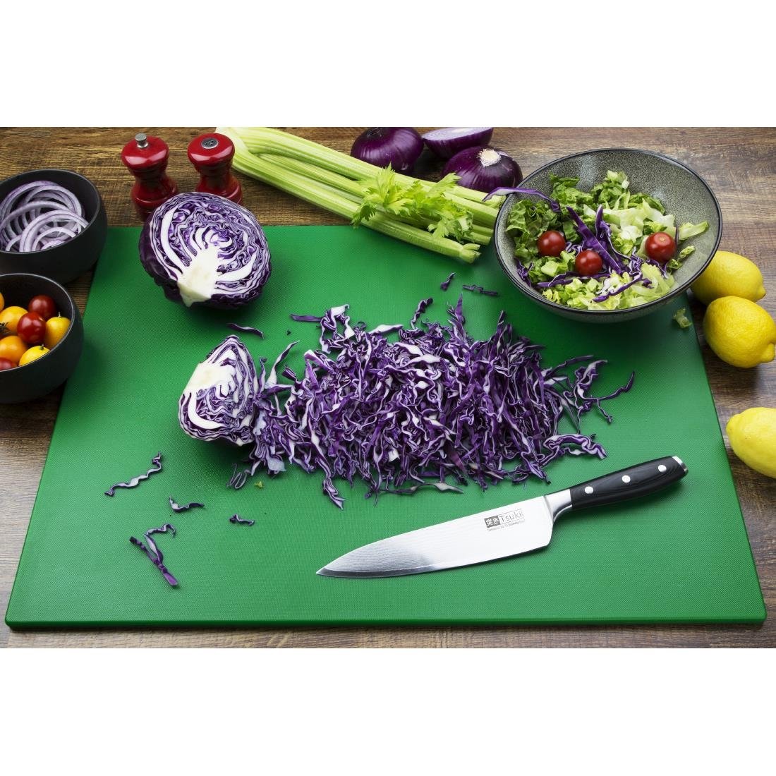 Hygiplas Low Density Chopping Board Green - 600x450x10mm - HC875