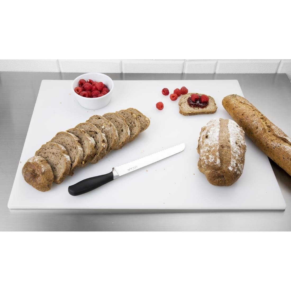 Hygiplas Low Density Chopping Board White - 600x450x10mm - HC881