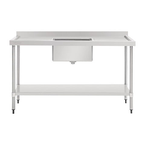 Vogue Single Bowl Sink Double Drainer - 1500mm 90mm Drain - HC906