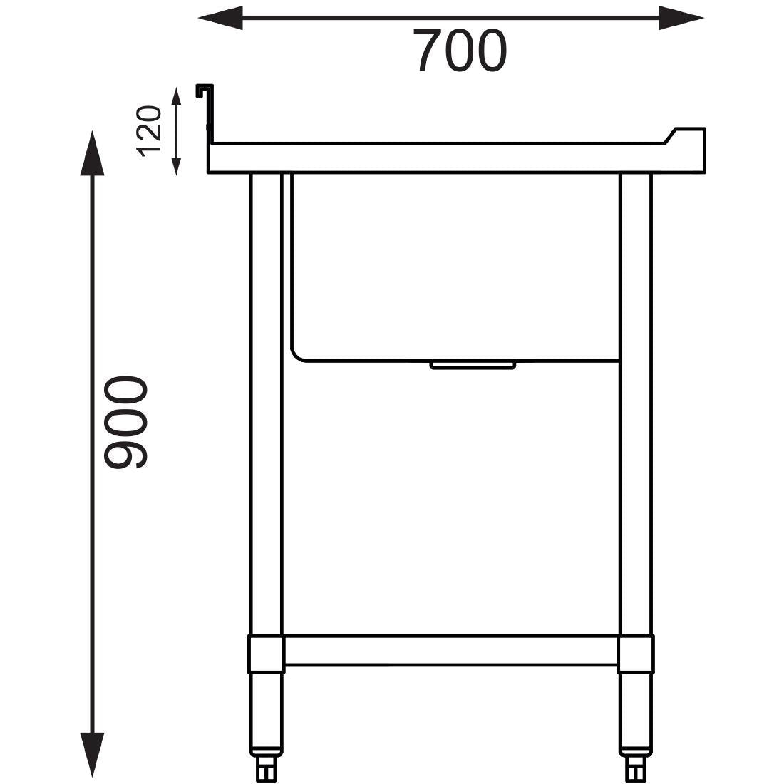 Vogue Single Bowl Sink Double Drainer - 1500mm x 700mm 90mm Drain - HC918