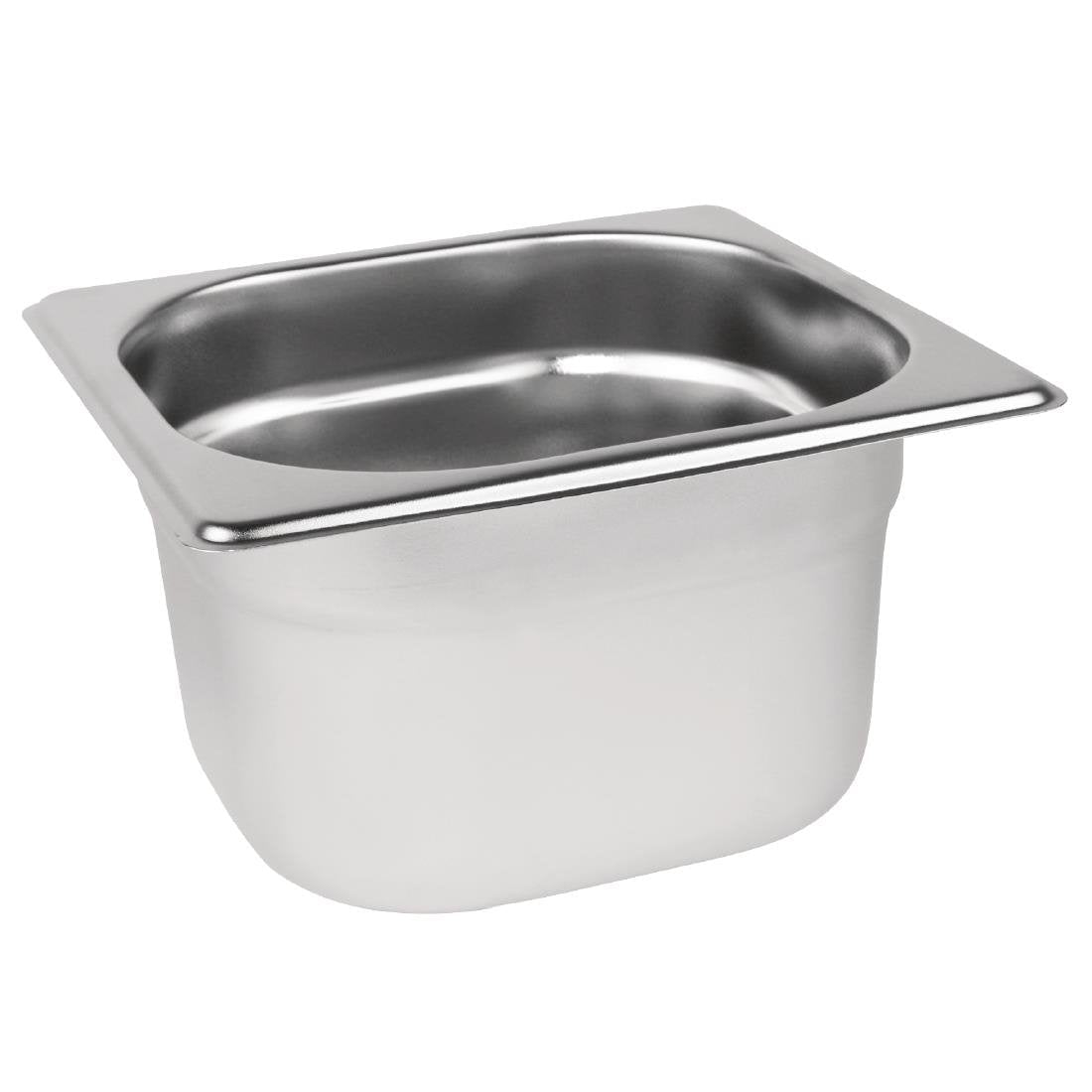 Vogue Stainless Steel 1/6 Gastronorm Tray 100mm - DN724