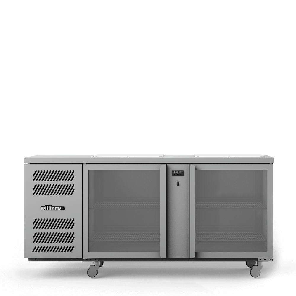 Williams Glass Chiller - Two Door Glass Chiller With Two Shelves - 500 x 500 baskets GC25UGD