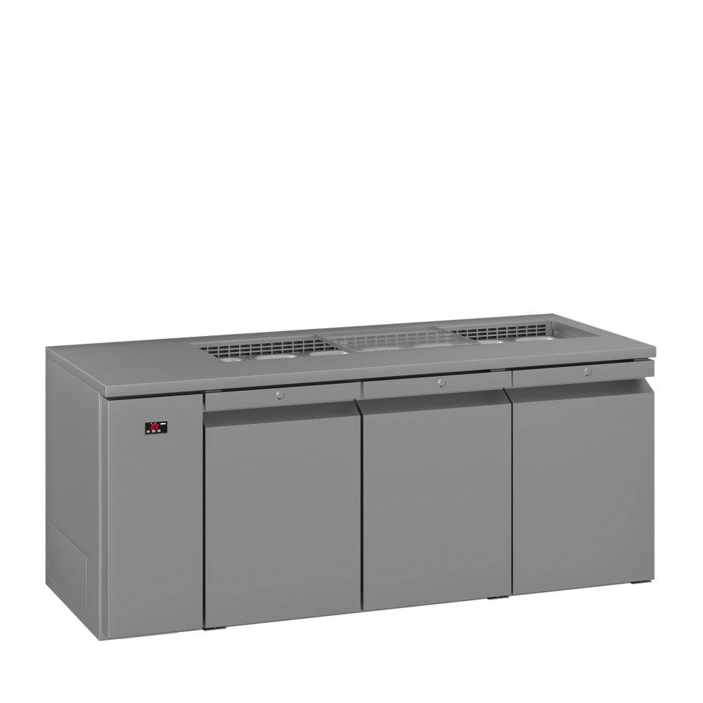 Williams Opal - Three Door Stainless Steel Remote Under Counter Refrigerator With Blown Air Well HO3RSSBA
