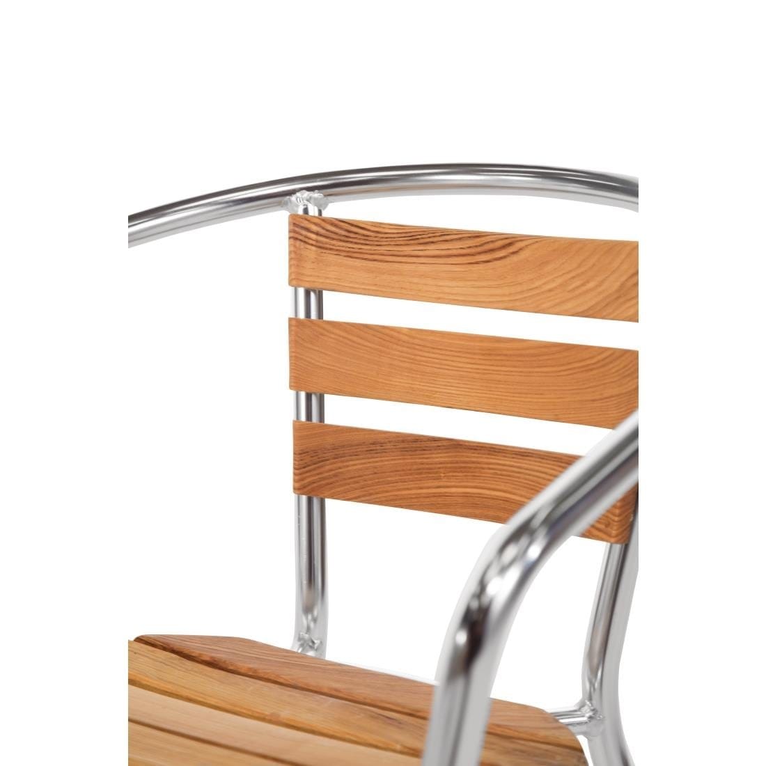 Bolero Aluminium & Ash Chairs (Pack of 4) - U421