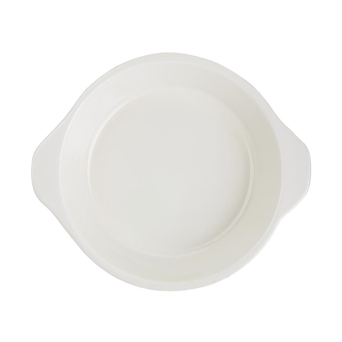 Vogue Black Round Cast Iron Gratin Dish 400ml - U561