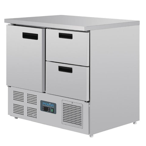 Polar G-Series One Door Two Drawer Counter Fridge 240Ltr - U637-A