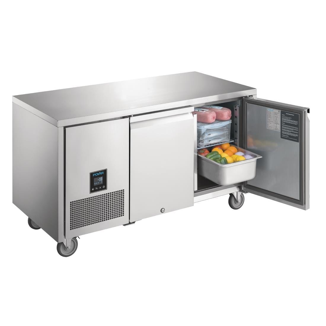 Polar U-Series Premium Double Door Counter Freezer 267tr - UA006-A