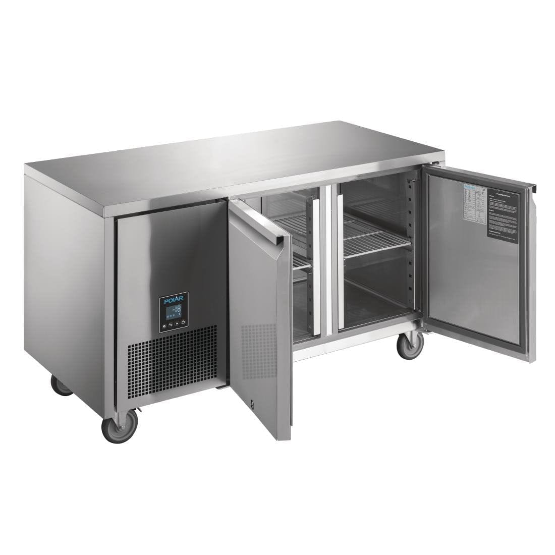 Polar U-Series Premium Double Door Counter Freezer 267tr - UA006-A